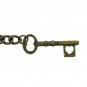 Albert Chain Pocket Watch Curb Link Chain Antique Brass Plating Fob T Bar AC17