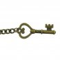 Albert Chain Pocket Watch Curb Link Chain Antique Brass Plating Fob T Bar AC19