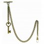 Albert Chain Pocket Watch Curb Link Chain Antique Brass Plating Fob T Bar AC19