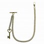 Albert Chain Pocket Watch Curb Link Chain Antique Brass Plating Fob T Bar AC19