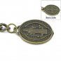 Albert Chain Pocket Watch Curb Link Chain Antique Brass Plating Fob T Bar AC42