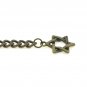 Albert Chain Pocket Watch Curb Link Chain Antique Brass Plating Fob T Bar AC61