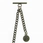 Albert Chain Pocket Watch Curb Link Chain Antique Brass Plating Fob T Bar AC37