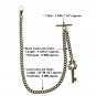 Albert Chain Pocket Watch Curb Link Chain Antique Brass Plating Fob T Bar AC40