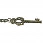 Albert Chain Pocket Watch Curb Link Chain Antique Brass Plating Fob T Bar AC40