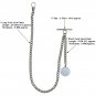 Albert Chain Silver Pocket Watch Curb Link Chain Half Penny Design Fob T Bar 72