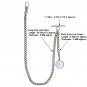 Albert Chain Silver Pocket Watch Curb Link Chain Half Penny Design Fob T Bar 72