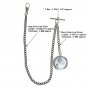 Albert Chain Silver Pocket Watch Curb Link Chain Old Coin Design Fob T Bar AC73