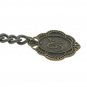 Albert Chain Pocket Watch Curb Link Chain Antique Brass Initial N Fob T Bar AC84