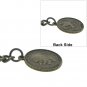 Albert Chain Pocket Watch Curb Link Chain Antique Brass Old Coin Medal T Bar A93