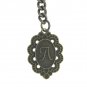Albert Chain Pocket Watch Curb Link Chain Antique Brass Initial A Fob T Bar AC89