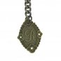 Albert Chain Pocket Watch Curb Link Chain Antique Brass Initial R Fob T Bar AC90