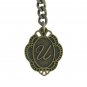 Albert Chain Pocket Watch Curb Link Chain Antique Brass Letter U Fob T Bar AC91