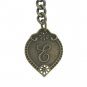 Albert Chain Pocket Watch Curb Link Chain Antique Brass Initial E Fob T Bar AC88