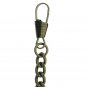 Albert Chain Pocket Watch Curb Link Chain Antique Brass Initial E Fob T Bar AC88