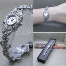 Marcasites Watch Women Japan Quartz Brass Bracelet Silver Pewter Ladies Gift 07 Marcasites Watch Women Japan Quartz Brass Bracelet Silver Pewter Ladies Gift 07