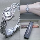 Marcasites Watch Women Japan Quartz Brass Bracelet Silver Pewter Ladies Gift 12 Marcasites Watch Women Japan Quartz Brass Bracelet Silver Pewter Ladies Gift 12