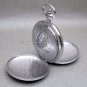 Flying Scotsman Mechanical Steel Pocket Watch Silver Skeleton with Chain Box C2