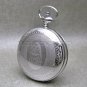 Flying Scotsman Mechanical Steel Pocket Watch Silver Skeleton with Chain Box C2