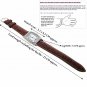 Linda Dano Silver Square Women Watch Crystals Mineral Len Leather Strap WL19B