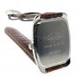 Linda Dano Silver Square Women Watch Crystals Mineral Len Leather Strap WL19B