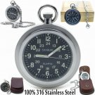 DANBURY Solid Stainless Steel Pocket Watch 48 MM with Japan Miyota Movement P04 DANBURY Solid Stainless Steel Pocket Watch 48 MM with Japan Miyota Movement P04