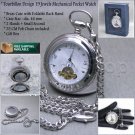 Mechanical Silver Pocket Watch Tourbillon Design Small Second Fob Chain Box P113