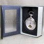 Mechanical Silver Pocket Watch Tourbillon Design Small Second Fob Chain Box P113
