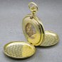 Gold Mechanical Pocket Watch FLYING SCOTSMAN Big XL 50 MM with Chain and Box C27