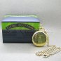 Gold Mechanical Pocket Watch FLYING SCOTSMAN Big XL 50 MM with Chain and Box C27