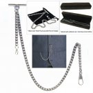 Albert Chain Pocket Watch Curb Link Chain Silver Color Plating Fob T Bar AC34 Albert Chain Pocket Watch Curb Link Chain Silver Color Plating Fob T Bar AC34