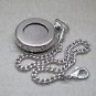 Tourbillon Mechanical Pocket Watch Silver Men Moon Phase Small Second Chain 111