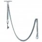 Albert Chain Pocket Watch Curb Link Chain Silver Plating Fob T Bar AC54