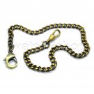 14" Copper Link Pocket Watch Chain Brass Fob Chain Lobster Clasp Men Gift FC33