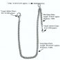 Albert Chain Pocket Watch Spiga Wheat Chain Silver Color Plating Fob T Bar AC108