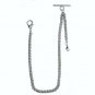 Albert Chain Pocket Watch Spiga Wheat Chain Silver Color Plating Fob T Bar AC108