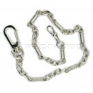 Silver Pocket Watch 14" Heavy Figaro Curb Link Chain Lobster Clasp Swivel Clip Silver Pocket Watch 14" Heavy Figaro Curb Link Chain Lobster Clasp Swivel Clip