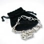 Silver Pocket Watch 14" Heavy Figaro Curb Link Chain Lobster Clasp Swivel Clip