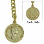 GOLD Albert Chain Pocket Watch Curb Link Chain T Bar Swivel Clip Coin Fob AC100