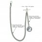 Albert Chain Pocket Watch Curb Link Chain Silver Plating Horse Fob T Bar AC56