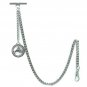 Albert Chain Pocket Watch Curb Link Chain Silver Plating Horse Fob T Bar AC56