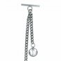Albert Chain Pocket Watch Curb Link Chain Silver Color Plating Fob T Bar AC67