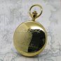 Mozart Memorial Pocket Watch Gold 50 MM Brass Case 14" Heavy Curb Chain C33