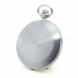 Silver Antique Men Quartz Open Face Pocket Watch small second Chain Gift Box 166