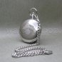 2006 Edition Silver Jack Daniels Steel Polish Men Pocket Watch Chain Wood Box 31