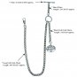 Albert Chain Pocket Watch Chain Silver Color 2 Ways Vest & Jean Fob T Bar ACT12