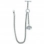 Albert Chain Pocket Watch Chain Silver Color 2 Ways Vest & Jean Fob T Bar ACT12