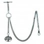 Albert Chain Pocket Watch Chain Silver Color 2 Ways Vest & Jean Fob T Bar ACT12