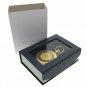 Christian Religious CROSS Gold Antique Quartz Pocket Watch on chain Gift Box C34