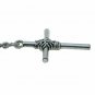 Albert Chain Pocket Watch Chain Silver Color 2 Ways Vest & Jean Fob T Bar ACT76